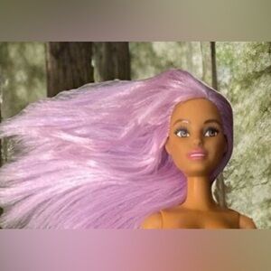 -DOLL Barbie Rock Star Nude No Clothes Lavender Hair Br Eyes 11.5”